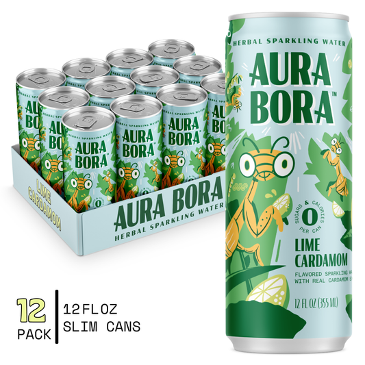 Aura Bora Lime Cardamom Sparkling Water